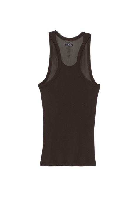 rib tank top woman brown ACNE STUDIOS | AL0532ADM